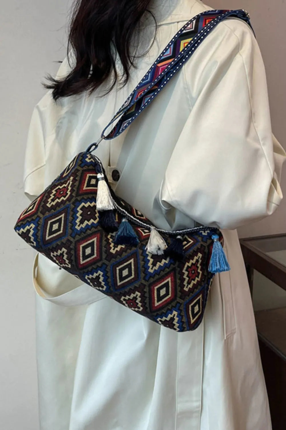 Tassel Adjustable Strap Shoulder Bag - V.I.P Digital Presence