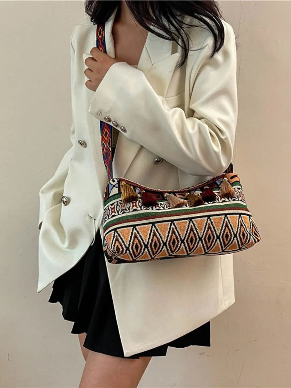 Tassel Adjustable Strap Shoulder Bag - V.I.P Digital Presence