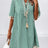 Tassel Printed Notched Half Sleeve Mini Dress - V.I.P Digital Presence