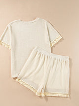 Tassel Round Neck Top and Shorts Set - V.I.P Digital Presence