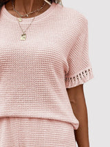 Tassel Round Neck Top and Shorts Set - V.I.P Digital Presence