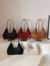 Texture PU Leather Shoulder Bag - V.I.P Digital Presence