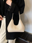Texture PU Leather Shoulder Bag - V.I.P Digital Presence