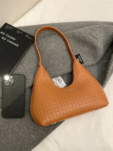 Texture PU Leather Shoulder Bag - V.I.P Digital Presence