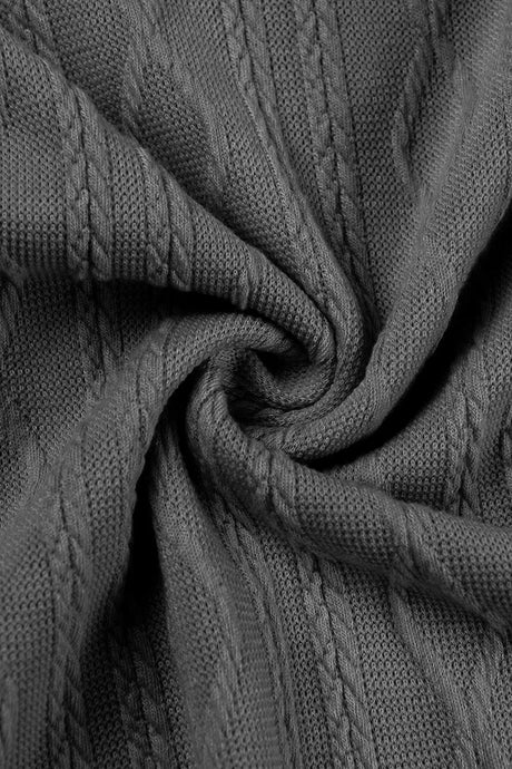 Textured Drawstring Long Sleeve Hooded Dress - V.I.P Digital Presence