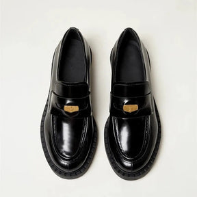 Thick high heels loafers women's small leather shoes - V.I.P Digital Presence