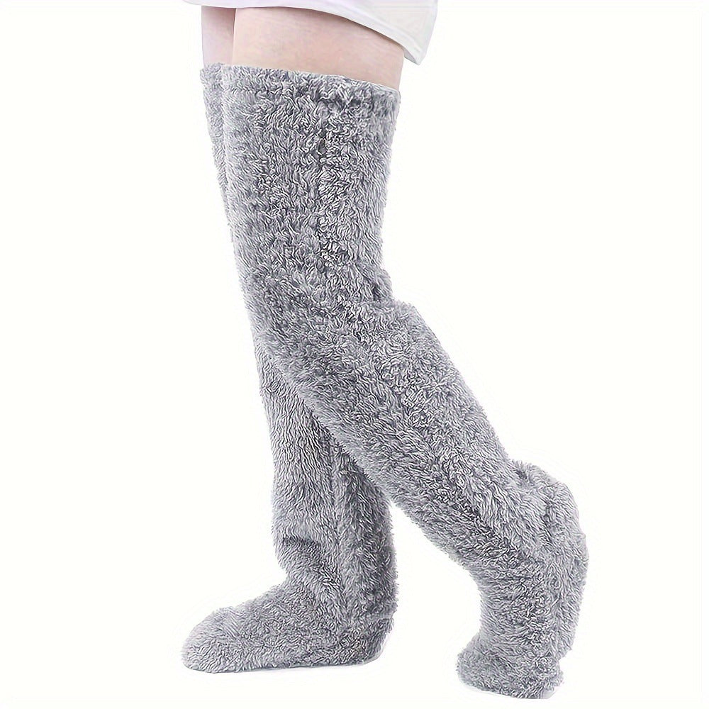 Thick leg warmers, knee pads, warm plush pants, long leg exposed socks - V.I.P Digital Presence