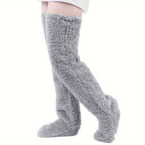 Thick leg warmers, knee pads, warm plush pants, long leg exposed socks - V.I.P Digital Presence