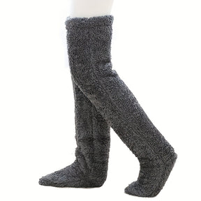 Thick leg warmers, knee pads, warm plush pants, long leg exposed socks - V.I.P Digital Presence
