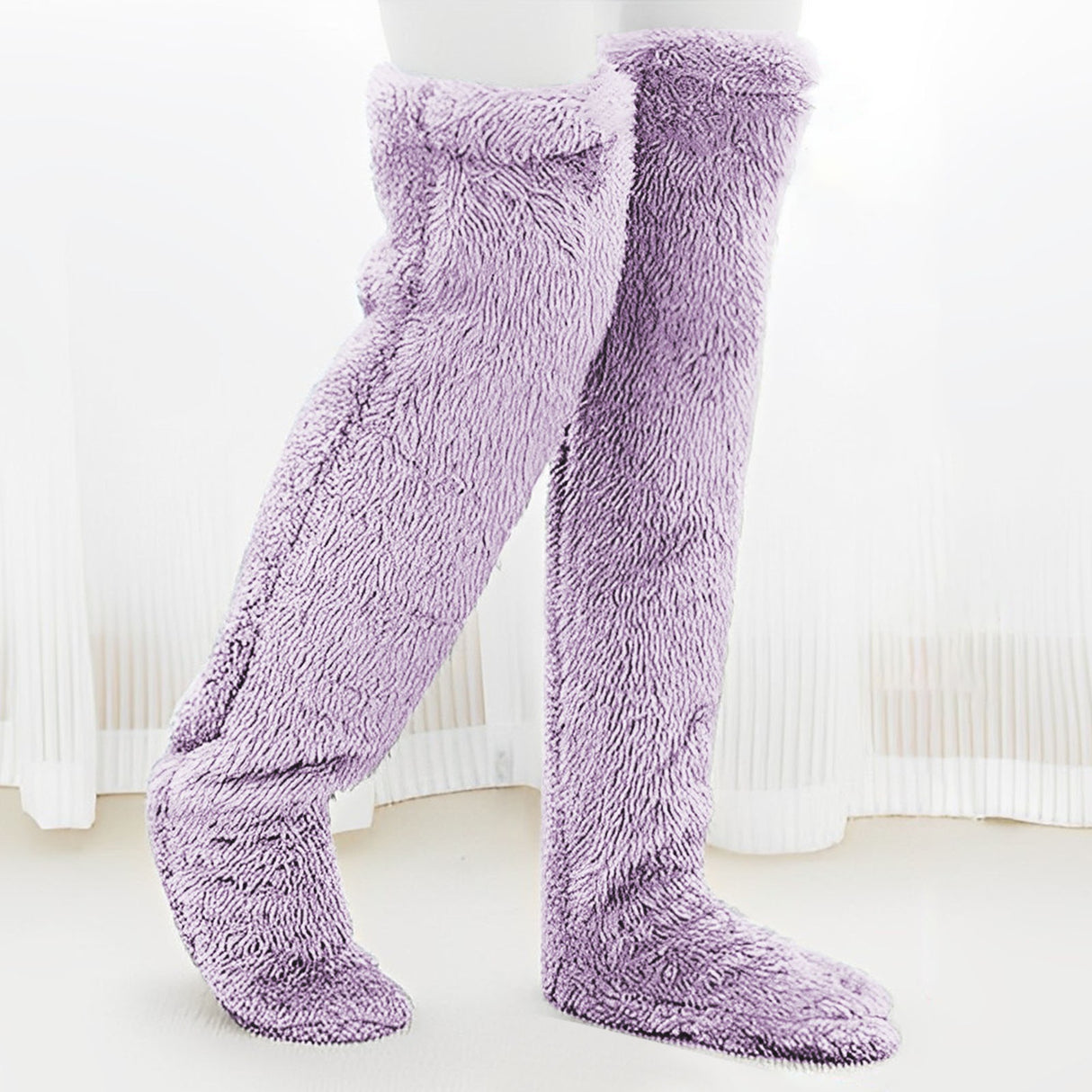 Thick leg warmers, knee pads, warm plush pants, long leg exposed socks - V.I.P Digital Presence
