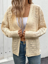 Thin knit short casual hollow cardigan - V.I.P Digital Presence