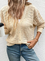 Thin knit short casual hollow cardigan - V.I.P Digital Presence