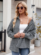 Thousand bird plaid button down flannel shirt - V.I.P Digital Presence