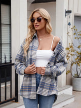 Thousand bird plaid button down flannel shirt - V.I.P Digital Presence