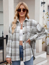Thousand bird plaid button down flannel shirt - V.I.P Digital Presence