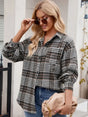 Thousand bird plaid button down flannel shirt - V.I.P Digital Presence
