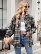 Thousand bird plaid button down flannel shirt - V.I.P Digital Presence