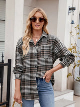 Thousand bird plaid button down flannel shirt - V.I.P Digital Presence
