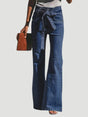 Tied Flare Jeans with Pockets - V.I.P Digital Presence