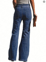 Tied Flare Jeans with Pockets - V.I.P Digital Presence