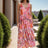 Tiered Printed V-Neck Sleeveless Dress - V.I.P Digital Presence