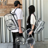 Transparent Backpack PVC Backpack PVC Schoolbag Large Capacity Student Schoolbag - V.I.P Digital Presence