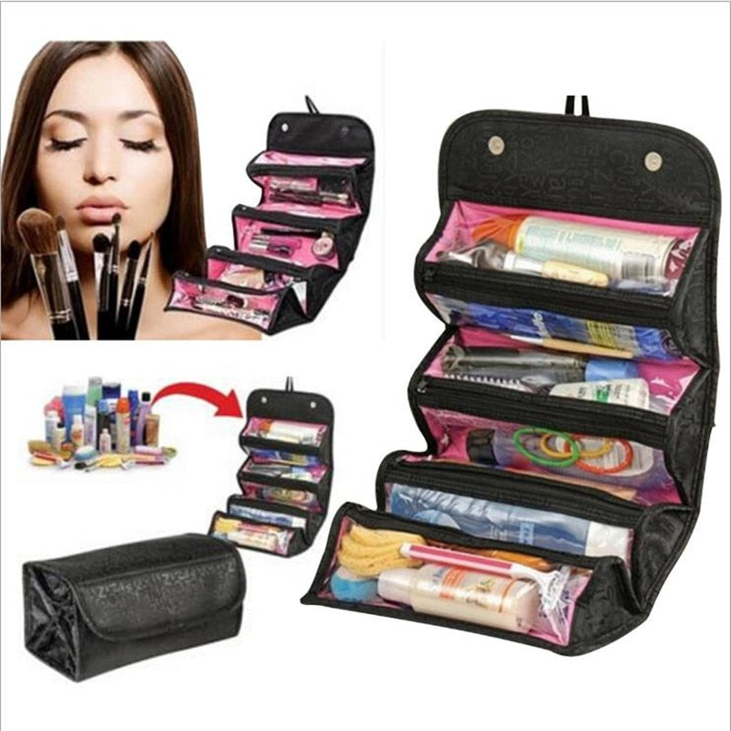 Travel storage bag cosmetic bag Roll-N-Go Cosmetic Bag organizer large capacity multi-function storage bag - V.I.P Digital Presence