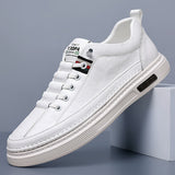 Trendy and versatile men's casual shoes, board shoes, leather soft soled breathable leather shoes - V.I.P Digital Presence
