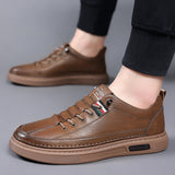 Trendy and versatile men's casual shoes, board shoes, leather soft soled breathable leather shoes - V.I.P Digital Presence