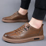 Trendy and versatile men's casual shoes, board shoes, leather soft soled breathable leather shoes - V.I.P Digital Presence