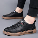 Trendy and versatile men's casual shoes, board shoes, leather soft soled breathable leather shoes - V.I.P Digital Presence