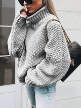 Turtleneck Long Sleeve Sweater - V.I.P Digital Presence