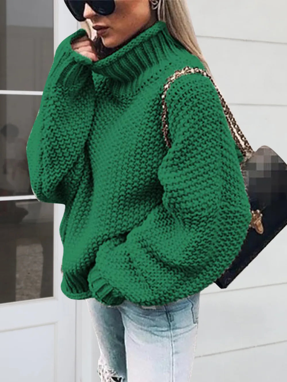 Turtleneck Long Sleeve Sweater - V.I.P Digital Presence