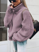 Turtleneck Long Sleeve Sweater - V.I.P Digital Presence