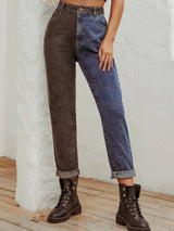 Two Tone Straight Leg Jeans - V.I.P Digital Presence