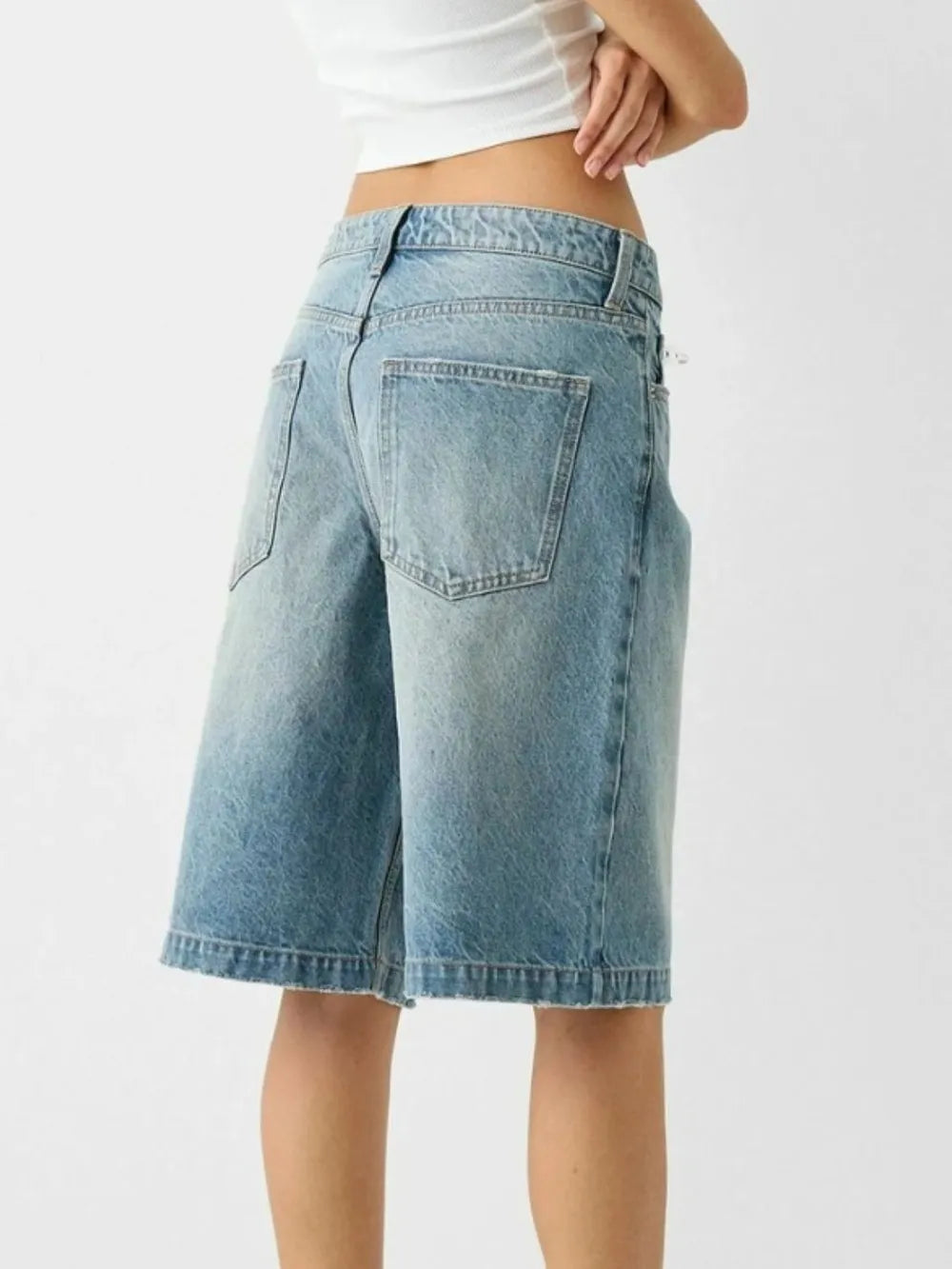 Urban casual regular washed loose women's denim pants - V.I.P Digital Presence
