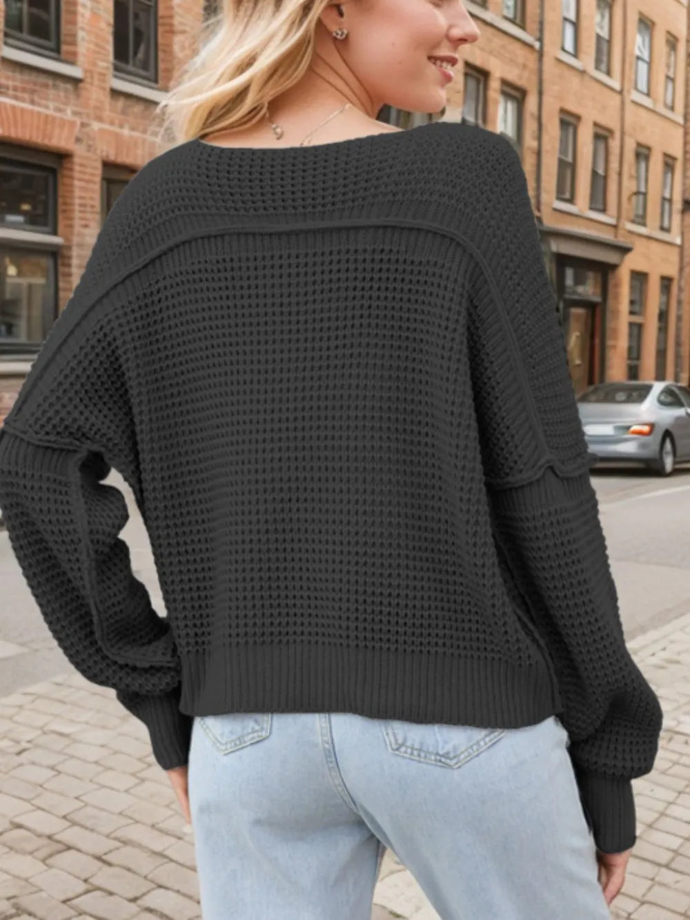 V-Neck Long Sleeve Sweater - V.I.P Digital Presence