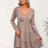 V-Neck Long Sleeve Tiered Dress - V.I.P Digital Presence
