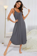 V-Neck Midi Lounge Dress - V.I.P Digital Presence