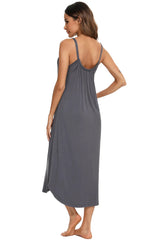V-Neck Midi Lounge Dress - V.I.P Digital Presence