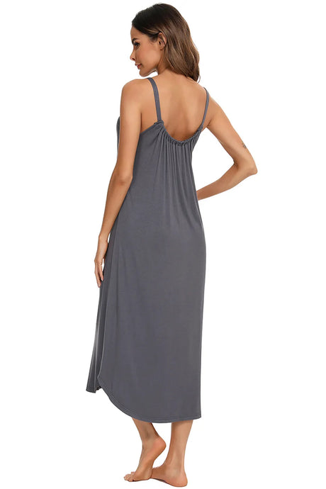 V-Neck Midi Lounge Dress - V.I.P Digital Presence