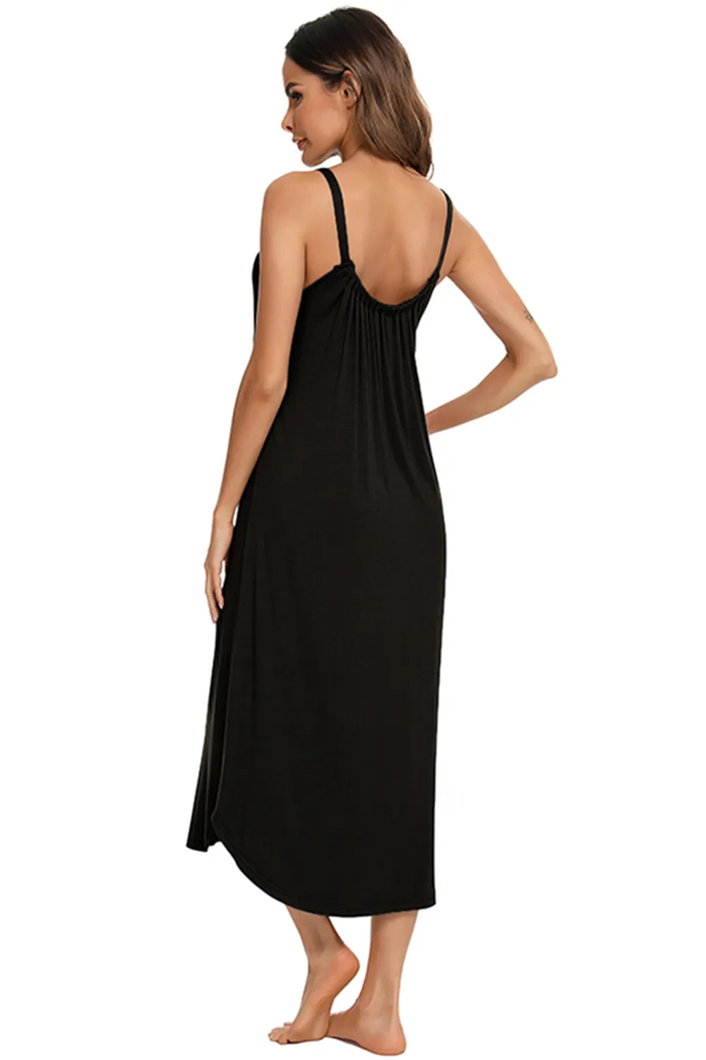 V-Neck Midi Lounge Dress - V.I.P Digital Presence