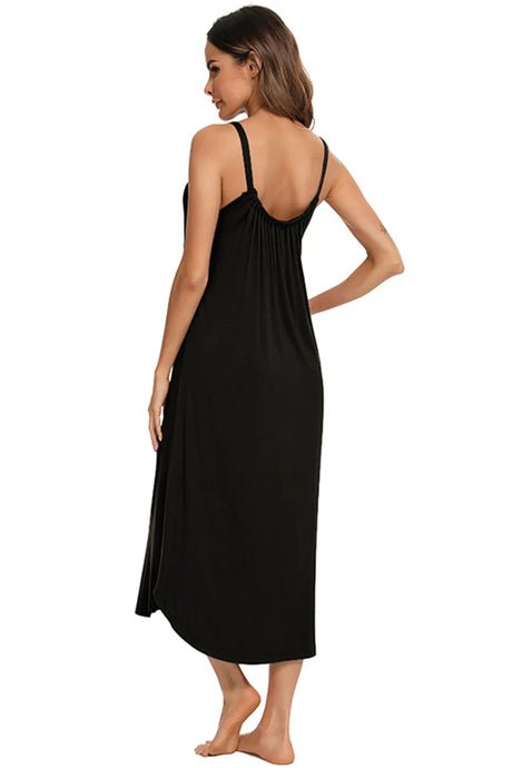 V-Neck Midi Lounge Dress - V.I.P Digital Presence