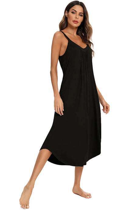 V-Neck Midi Lounge Dress - V.I.P Digital Presence