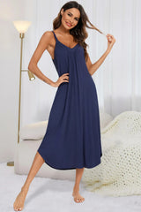 V-Neck Midi Lounge Dress - V.I.P Digital Presence