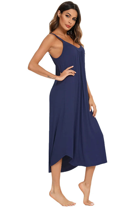 V-Neck Midi Lounge Dress - V.I.P Digital Presence