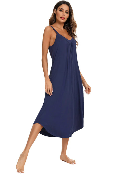 V-Neck Midi Lounge Dress - V.I.P Digital Presence