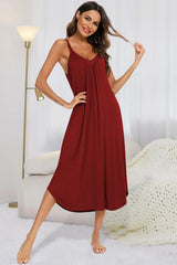 V-Neck Midi Lounge Dress - V.I.P Digital Presence