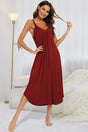 V-Neck Midi Lounge Dress - V.I.P Digital Presence
