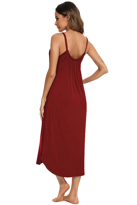 V-Neck Midi Lounge Dress - V.I.P Digital Presence